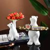 Polar Bear Key Holder Figurine Candy Sundries Resin Animal Sculpture Non-toxic Harmless Household Supplies for Home Living Room