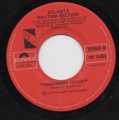 

7inch Record ATLANTA RHYTHM SECTION - Imaginary Lover PD14459 Polydor 1978 Canada Rock Used