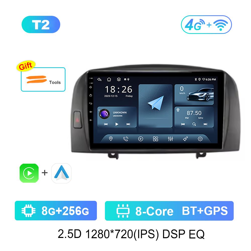 Android OS 9'' for Hyundai SONATA NF 2004 - 2008 GPS Navi Bluetooth Car Radio Video Multimedia Player WiFi Carplay 4G Auto Tools