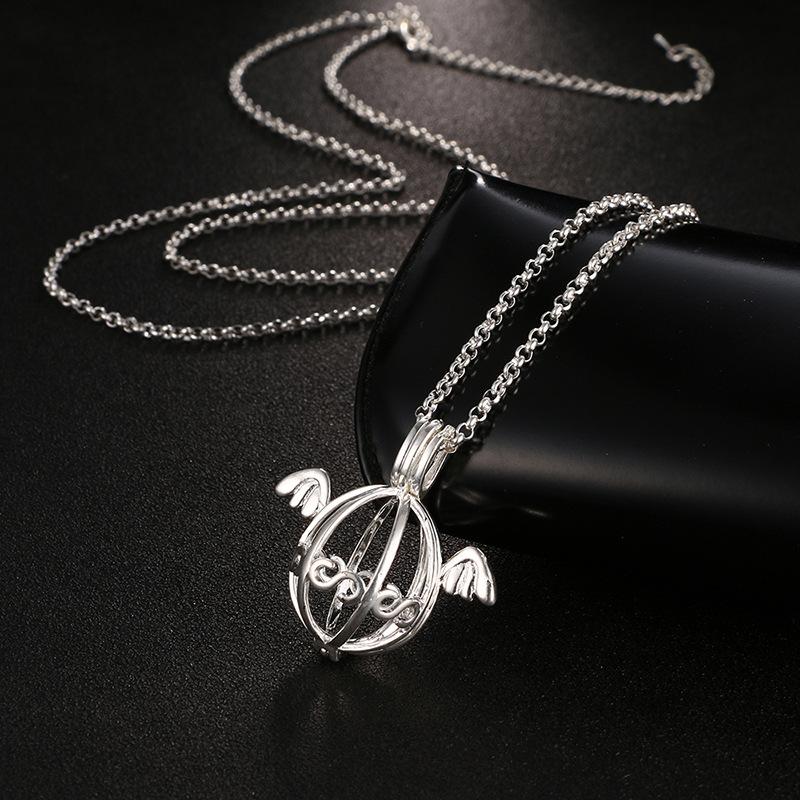 Neue Aromatherapie Ätherisches Öl Diffusor Halskette Schmuck Quadratisch Hohl Parfüm Medaillon 16MM Musik Kugel Damen Anhänger Zubehör