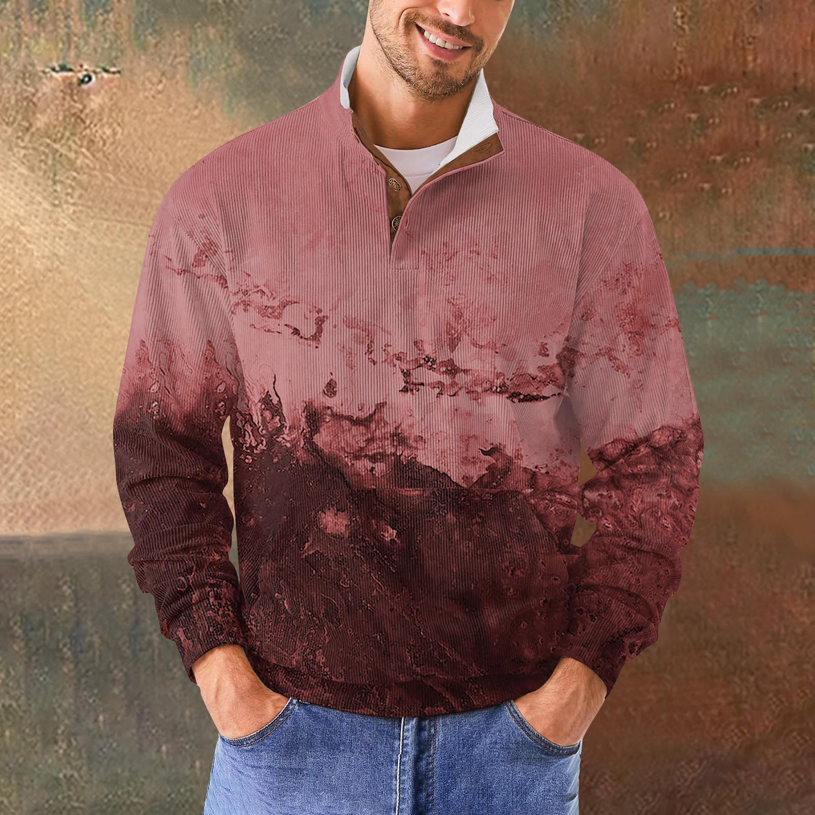 

Мужская повседневная толстовка в стиле ретро с градиентным принтом XXXXXL