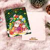 5/10pcsGold Stamping Christmas Greeting Card Christmas Tree Santa Claus Snowman Reindeer Flower Shop Bakery Hand Gift Friend Gif