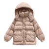 Temperament hooded waist down jacket women's short 2024 winter new bag buckle thickened and thin white duck down warm jacket