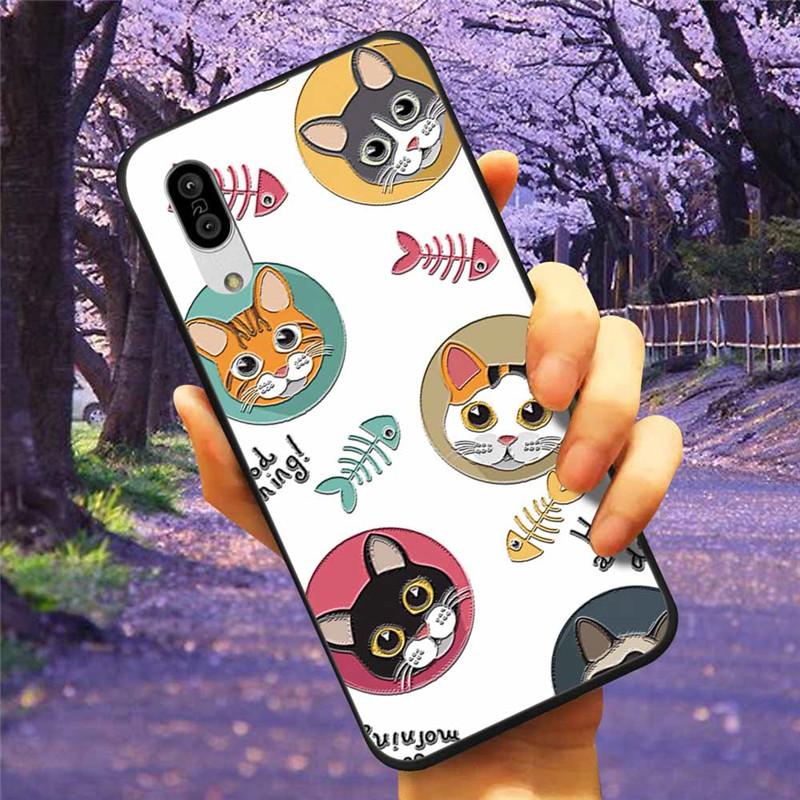 For Sharp Aquos Sense3 Case 3D Flower Relief Silicone Soft Emboss Cover For Sharp Aquos Sense 3 Lite Sense6 6 Luxury Cartoon