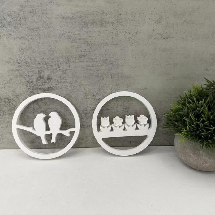 Circular Shaped Silicones Molds for Making Gypsum Decorations, Epoxy Resin Casting