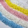 10 Yards 10cm Width Pleated Chiffon Tulle Lace Trim Ruffled Lace Fabric Applique Ribbon Trim Edge For DIY Sewing Dress Curtain