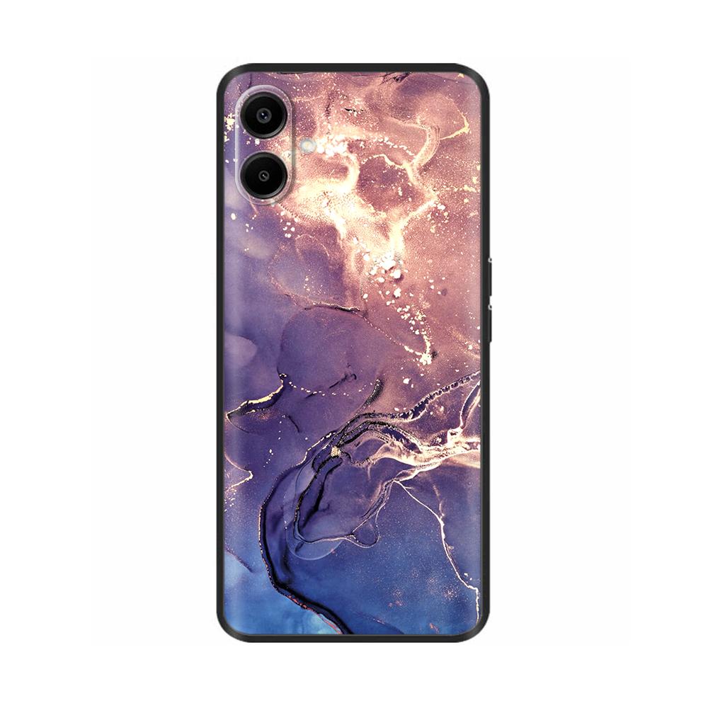 For Samsung Galaxy A06 Case Luxury Black Silicone Painted For Samsung Galaxy A06 SM-A065F Cases Bumper TPU Phone Protector Cover