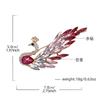 Light luxury gradual change crystal peacock brooch women's niche versatile retro corsage pin suit jacket with accessories