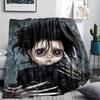 1pz Coperta in Flanella con Stampa di Edward mani di forbice, Alta qualità per Tutte le Stagioni, Decorazione per la Casa, Calore e Comfort, Perfetta per Regali di Natale