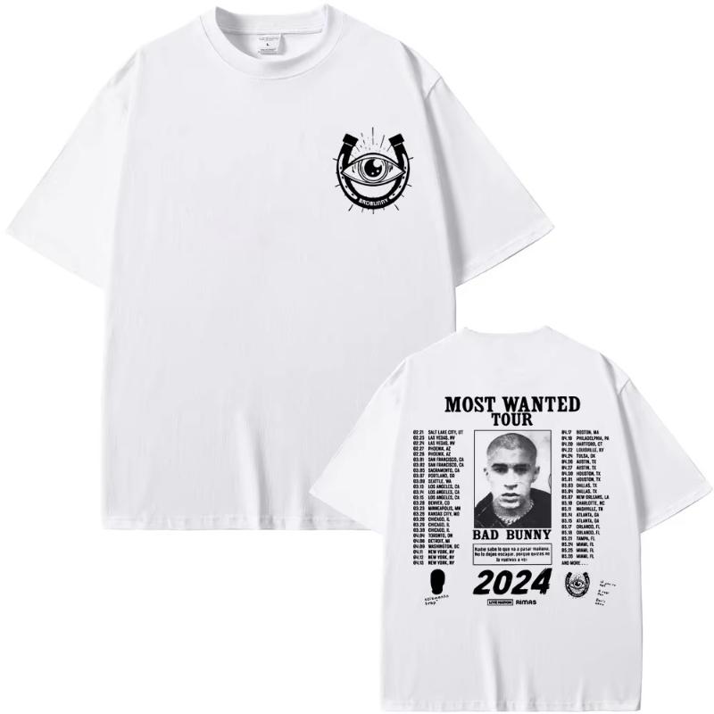 Hot Sale New Hip Hop Rapper Bad Bunny 2024 Most Wanted Tour Tshirt Unisexs Nadie Sabe Lo Que Va A Pasar Unisexana Album Print Tshirt S