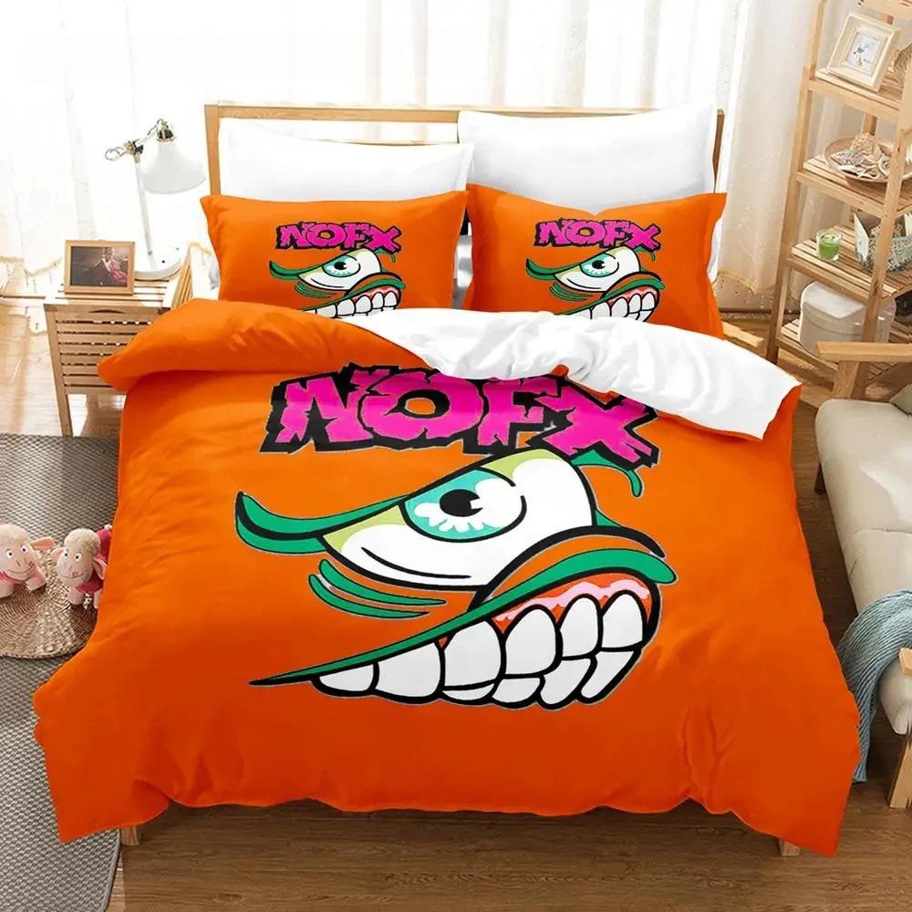 New Nofx Rock Band Bedding Set Single Twin Full Queen King Size Bed Set Adult Boy Bedroom Duvet cover Sets 3D Anime