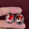 Kingman Red Mohave Copper Turquoise Earring 925 Sterling Silver Earring Handmade Jewelry Vintage Gemstone Earrings Silver Jewelry for Gifts