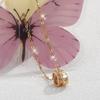 Vintage Double Ring Cubic Zirconia Pendant Necklace for Women
