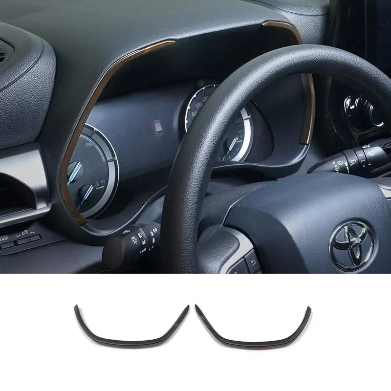 For Toyota Highlander    Car Interior Peach Wood Decoration trument Console Gear Water Cup Cover Air Vent Trims