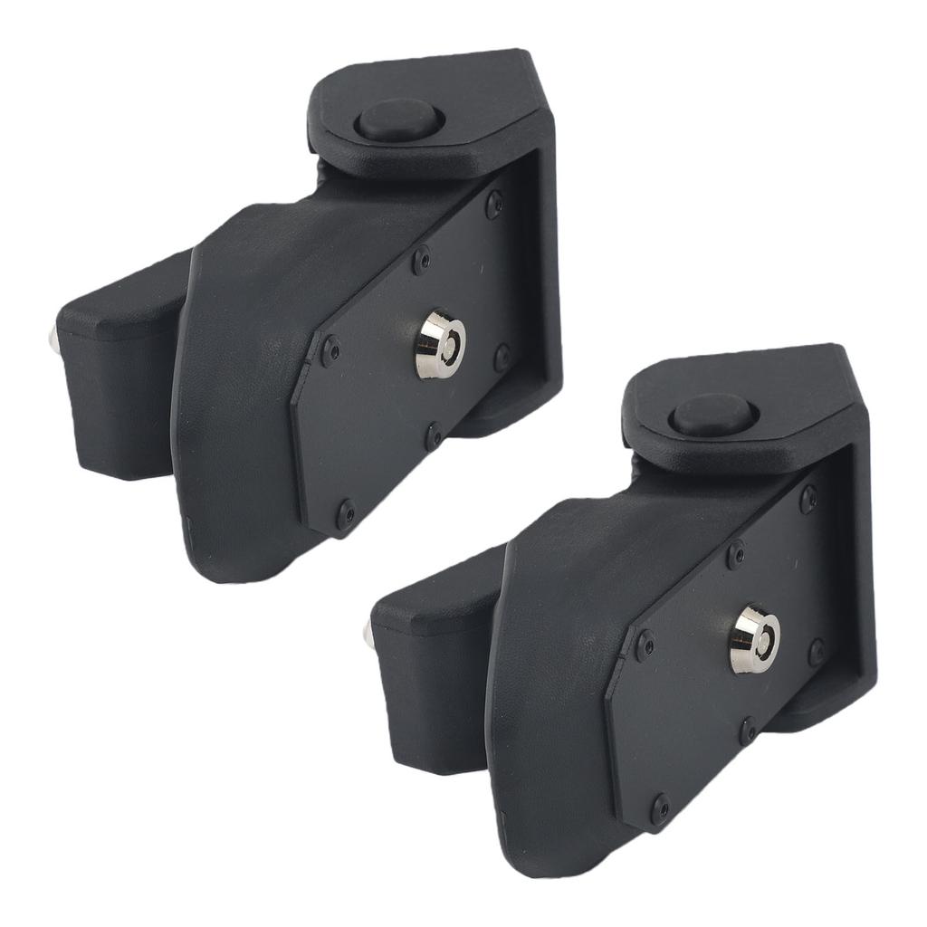 Locking Hood Latches with Key Heavy Duty Anti Theft Hood Lock Catch Replacement for Jeep Wrangler JL 2018 2026 Black