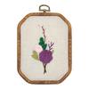 Octagonal Embroidery Hoop Kit-DIY Lu & Su Style Floral Patterns with European Designs Complete Needlework Set for Beginners