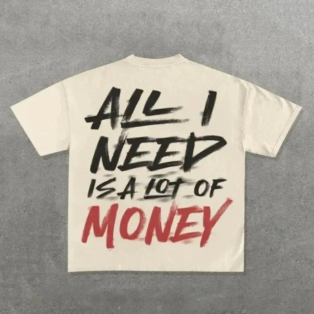 Streetwear Y2k T Shirt Harajuku Hip Hop Graphic Print Casual Cotton Round Neck TShirt Women Gothic Short Sleeve Tops Unisex