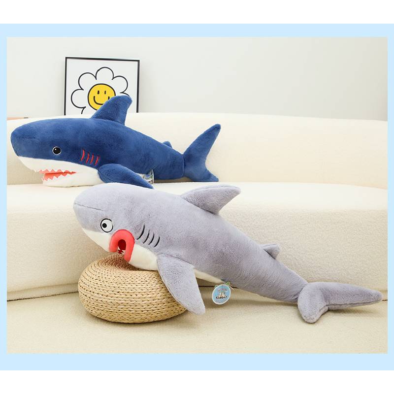 Red Dudu Lips Giant Tooth Shark Plush Toy Cute Children Holiday Gift Doll Pillow