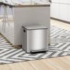 30L Dual Compartment Stainless Steel Bin, with Deodoriser Holders - Silver Tone