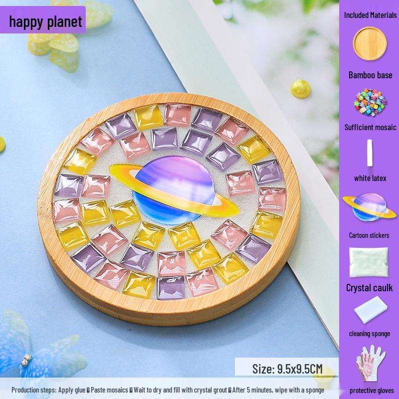 Mosaic DIY Coaster Kit: Parent-Child Creative Gift for Kids