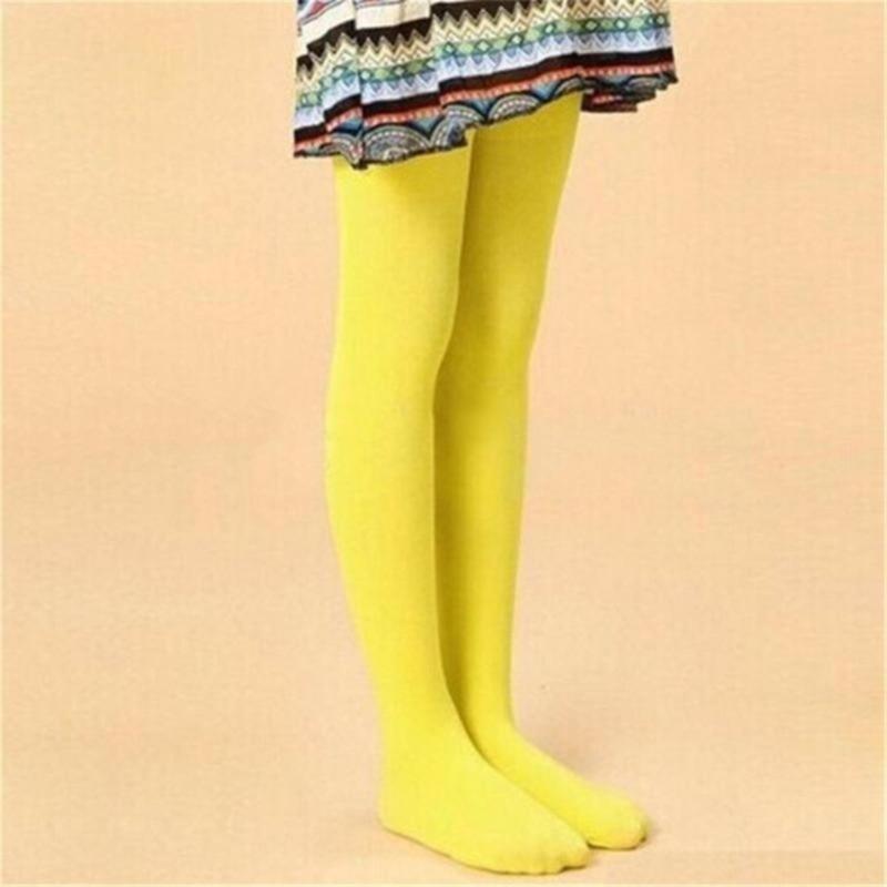 Fashion Cute Kids Candy Color Velvet Tights Baby Stretch Trouser Skinny Pants Dance Tights Pantyhose Stocking