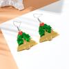 Christmas Bell Mirror Acrylic Earrings Retro Creative European and American Women's Simple Earrings