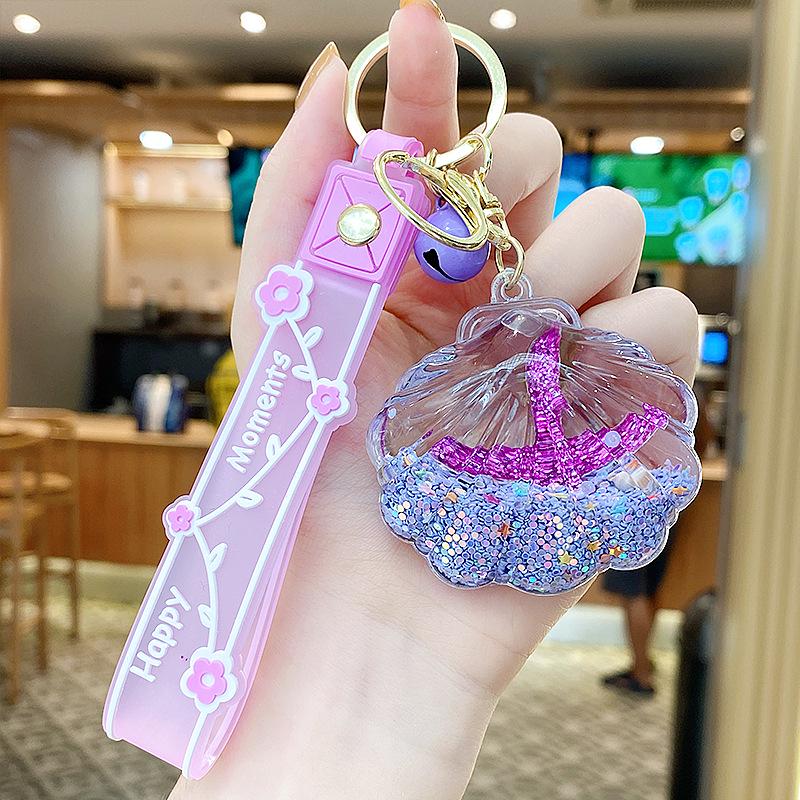 Breloc Stea de Mare Nisip Mișcător Ulei: Pandantiv Exquisit pentru Genți de Damă, Studenți și Copii - Decor Drăguț cu Ghiozdan Flotant