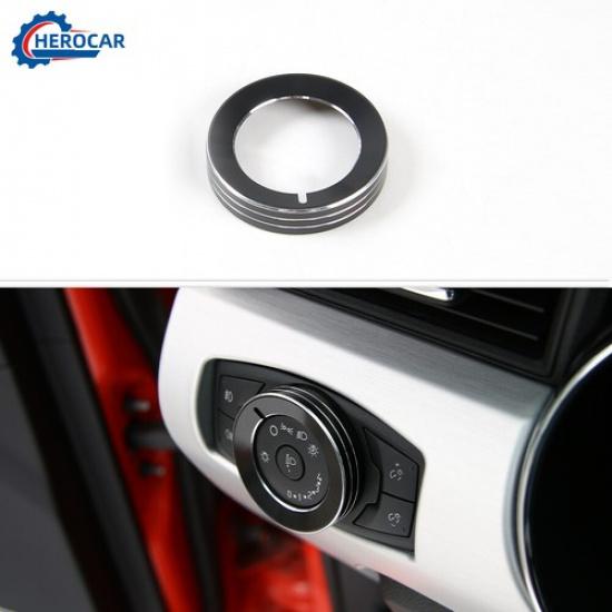 Black Headlight Switch Button Knob Cover for Ford F-150& Mustang Aluminum Alloy