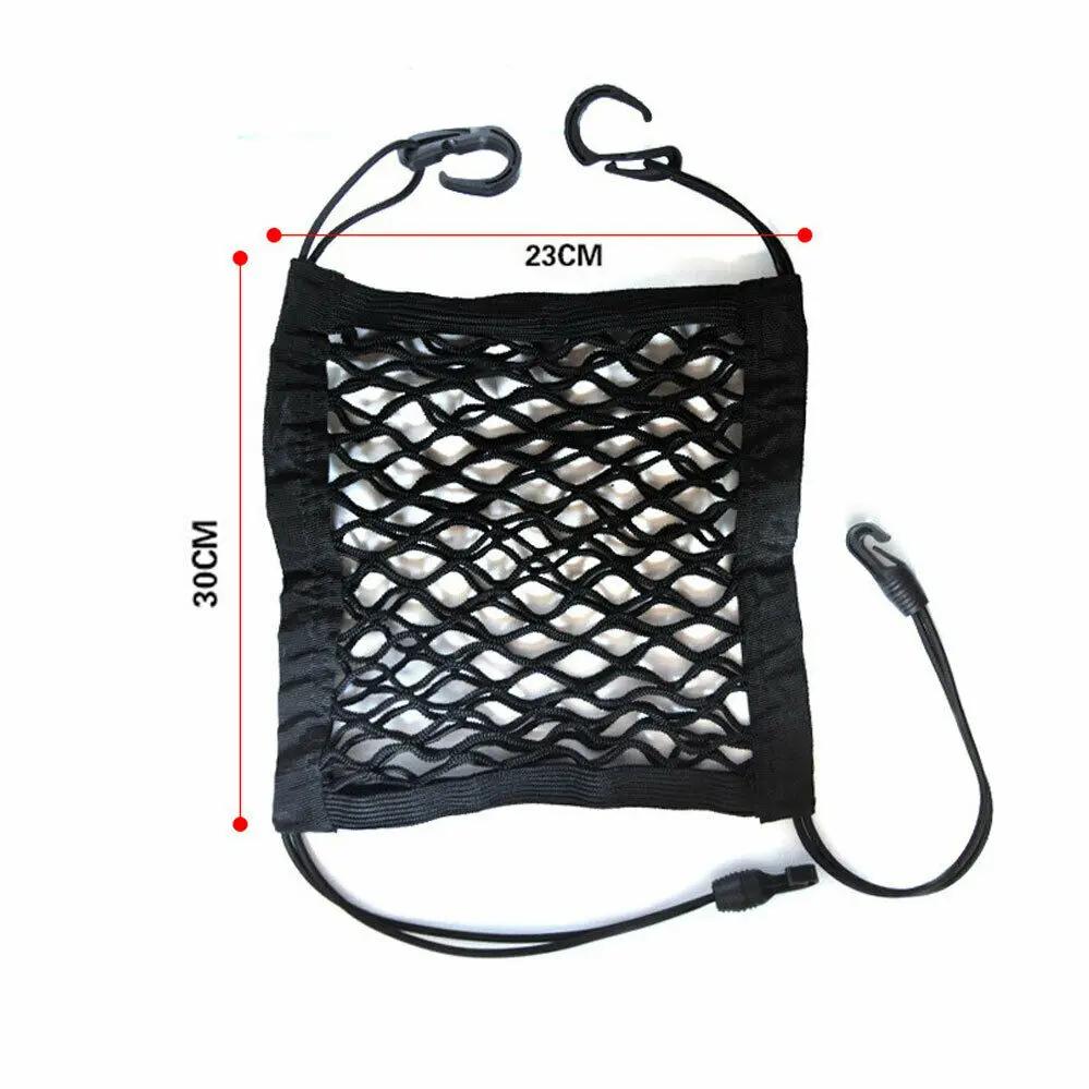 Car Seat Back Storage Bag Mesh Net Pocket Elastic Mesh Net Bag Car Tidy Cargo Rear Trunk Seat Storage Organizer