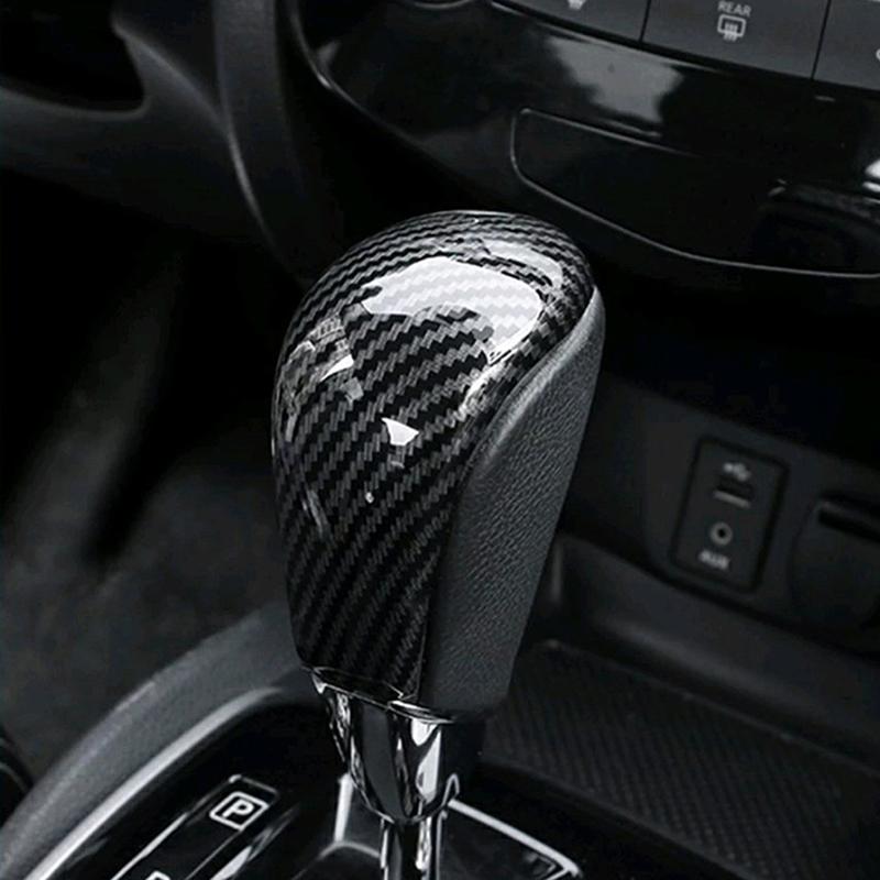 For Nissan Rogue/ X-Trail (T32) 2014-2016 Automatic Car Gear Shift Knob Cover Trim Carbon Fiber Look ABS Accessories