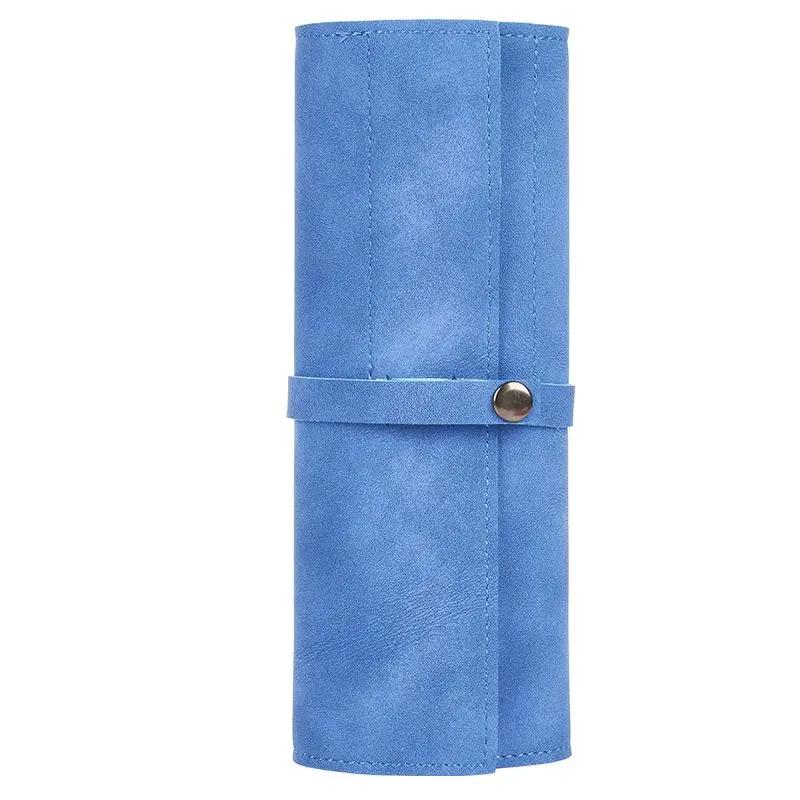 Watch Band Roll Organizer with 5 Slots,Storage Box,Easy Carry On Watchlover Storage,Full Grain Leather,Handmade Travel Case