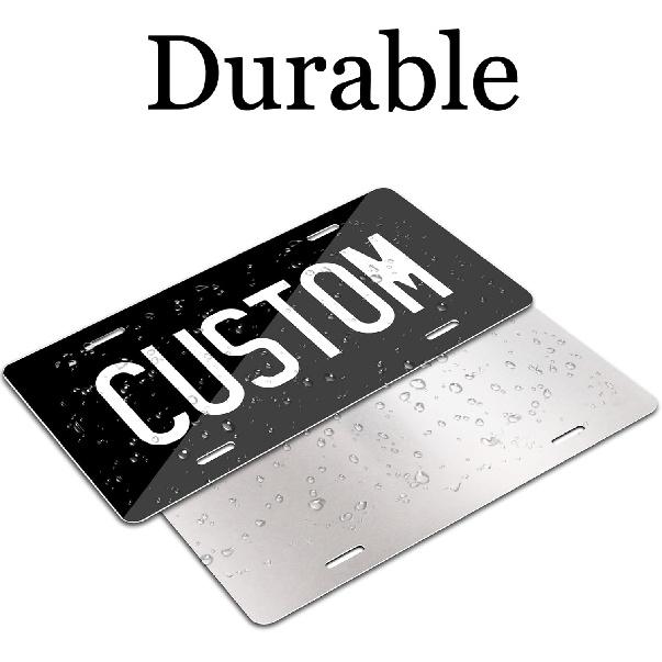 Metal  License Plate - 6X12 Inch - Personalized License Plate For Front Of Car - Decorative Auto Accessories Car Tags (2.Solid Style B)