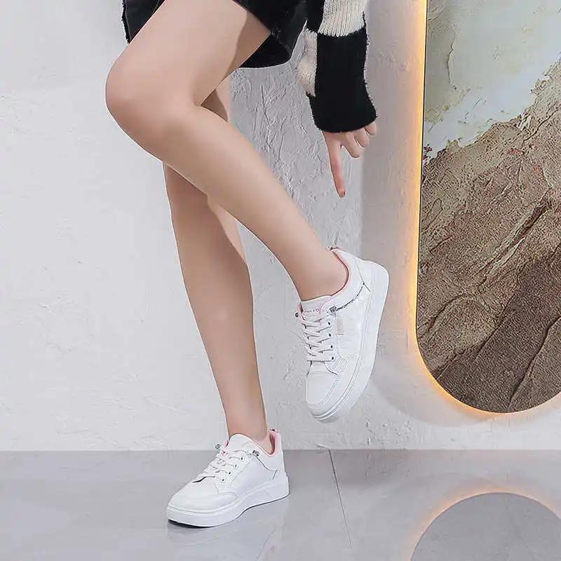 Fashion Round Tip Ecoleather Shoes Ankle Boots Women Beige Loafers White Boot Sneakers Sport Loofers Best Selling Jogging Trnis