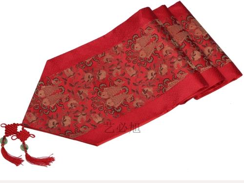 Chinese Style Rural Fashion Table Flag Modern Minimalist Brocade Dining Table Cloth Multi Color Tea Table Cloth Art Table Flag