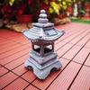 Decorative Solar for Palace Lamp Japanese Style Landscape Light Anti Deformed Garden Yard Resin Ornament Gift for Neighb