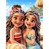 Disney Pearl Art Painting Moana Handmade diy5D Pearl Gem Painting Pictures Crafts Special Shape Home Wall Decoration