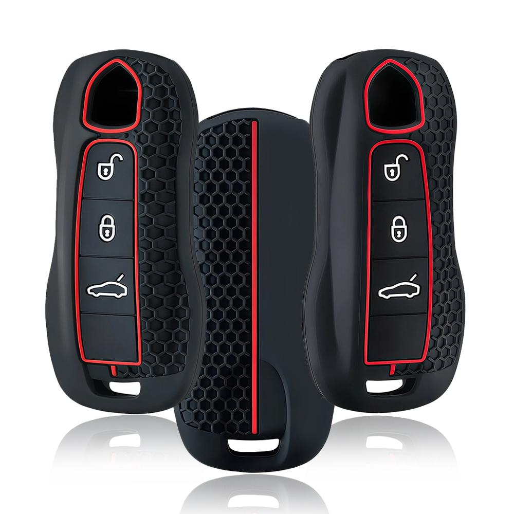 New Silicone Car Smart Remote Key Case Cover For Porsche Panamera Spyder Carrera Macan Boxster Cayman Cayenne 911 970 981 991