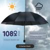 12-Rib Extra-Large Umbrella, Dual-Purpose for Sun and Rain, Sunshade Umbrella for Men and Women, Manual Reinforced Folding Sun Protection Umbrella
