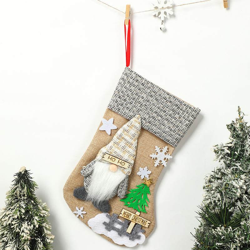 Christmas Stocking Gift Bag – Candy & Ornament Holder for Tree Decorations