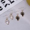 Fun And Cute Cartoon Dripping Cat Earrings, Simple And Creative Personality Funny Kitten Animal Earrings Female