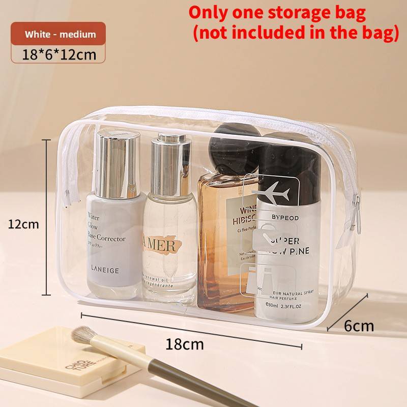 Modern Minimalist Pvc Travel Toiletry Bag With Large Capacity For Cosmetic And Bathroom Storage