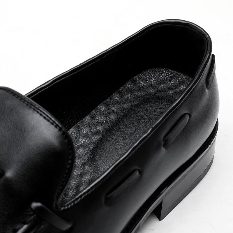 Hight Quality British Style Pointed Leather Shoes for Men's Black Brown Hombre Wedding Banquet Casual Dress Large Size Loafers