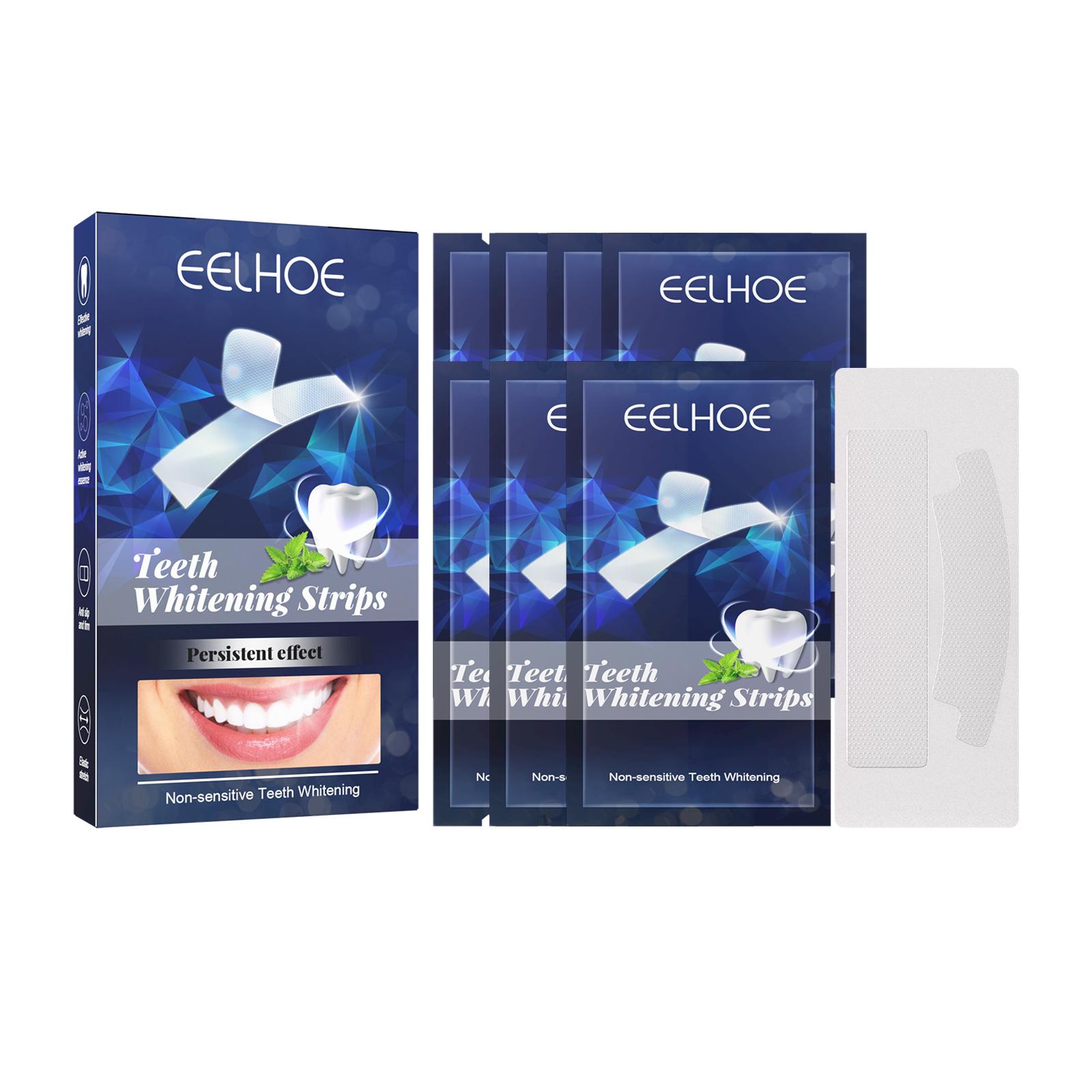 EELHOE Oral Care Teeth Whitening Strips 7pcs Teeth Beauty Whitestrips / Dental Cleaning Patches Easy Safe /Dazzling White Dental Stickers Dental Film