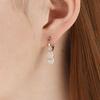 14K GF Round Stone Drop One-Touch Earrings C24EGF206