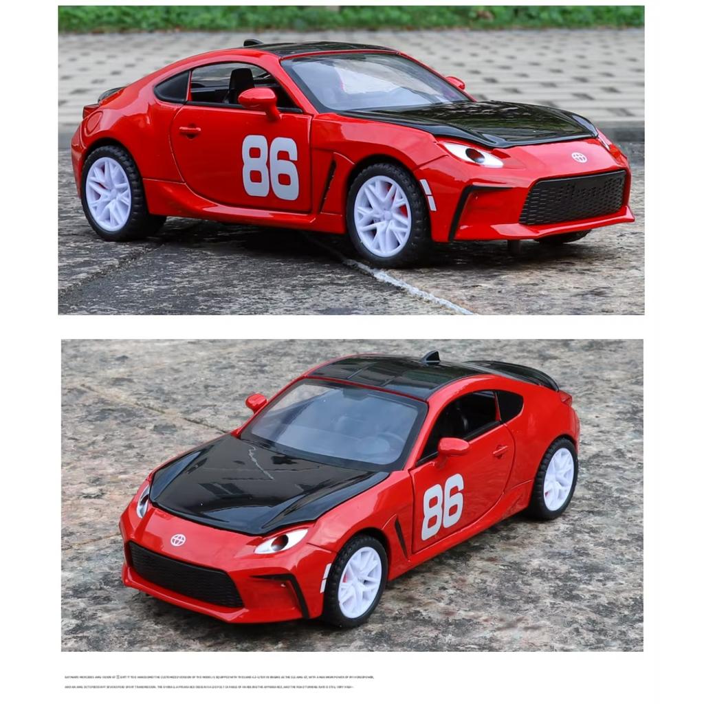 1/32 Scale Toyota GT86 GR86 Mf Ghost 86 Alloy Scale Car Model Diecast Metal Miniature Car Sound and Light Collection Children Toy Car
