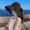 Sunscreen Hat Summer Female Sunshade UV Protection Empty Top Vinyl Shell Hat Large Brim Sunshade Face Outdoor Cycling Hat