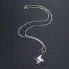 Stainless Steel Colorful Windmill Pendant Necklace - Unisex Hip Hop Jewelry