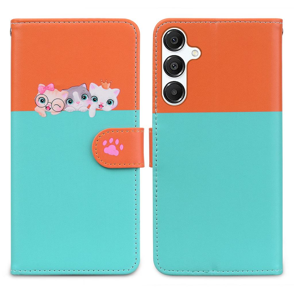 Cartoon Pet Series for Samsung Galaxy A16 5G/4G/A26 5G Wallet Phone Case Splicing Leather Flip Cover