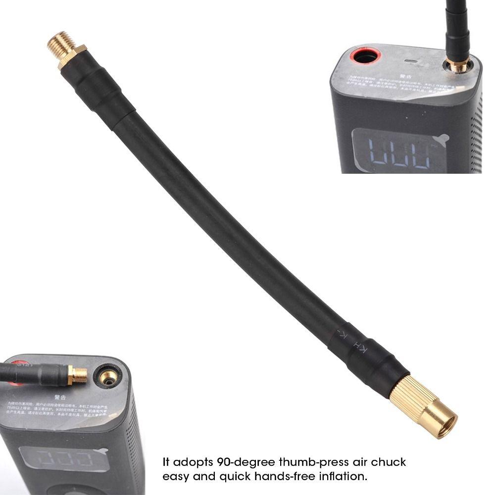Black Color Air Pump Tube Copper Rubber Inflator Hose Adapter for Xiaomi Electric Inflator