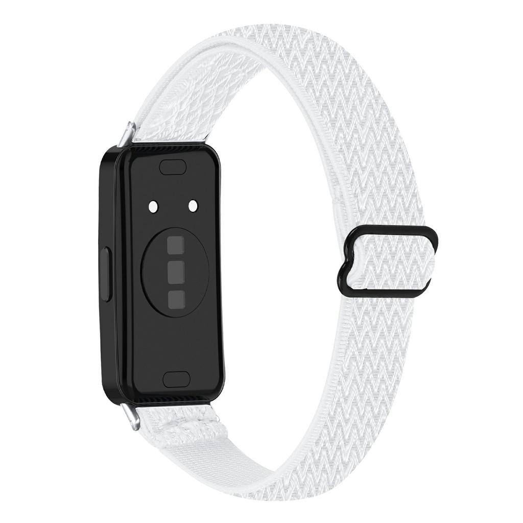 For Huawei Band 10/9/8 Adjustable Nylon Watch Band Wave Design Elastic Wrist Strap